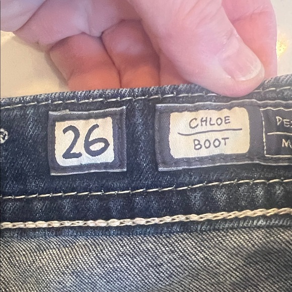 Miss Me Women's Dark Blue Floral Embroidered Boot Cut Jeans - Picture 2 of 5